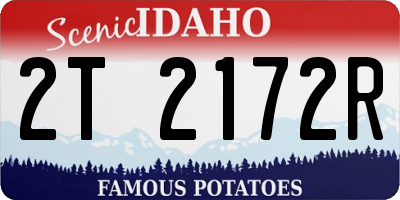 ID license plate 2T2172R