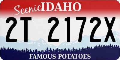 ID license plate 2T2172X