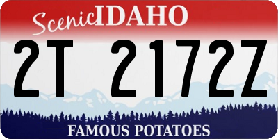 ID license plate 2T2172Z