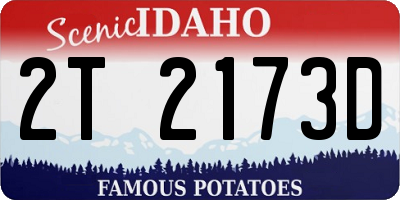 ID license plate 2T2173D