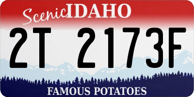 ID license plate 2T2173F