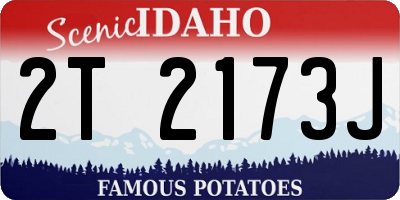 ID license plate 2T2173J