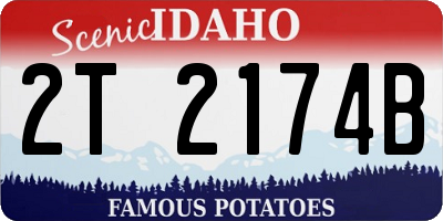 ID license plate 2T2174B
