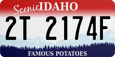 ID license plate 2T2174F