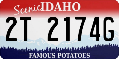 ID license plate 2T2174G