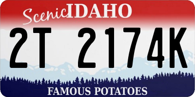 ID license plate 2T2174K