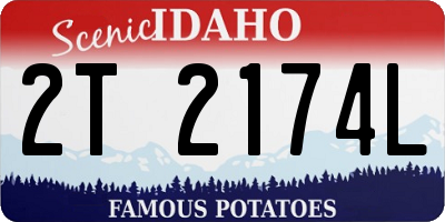 ID license plate 2T2174L