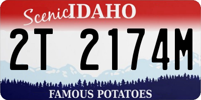 ID license plate 2T2174M
