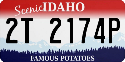 ID license plate 2T2174P