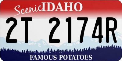 ID license plate 2T2174R