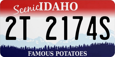 ID license plate 2T2174S