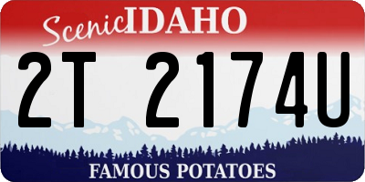 ID license plate 2T2174U