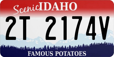 ID license plate 2T2174V