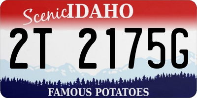ID license plate 2T2175G