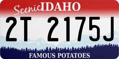 ID license plate 2T2175J
