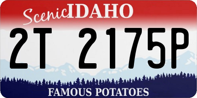 ID license plate 2T2175P