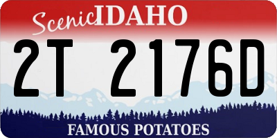 ID license plate 2T2176D