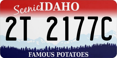 ID license plate 2T2177C