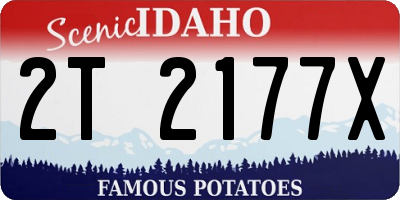 ID license plate 2T2177X