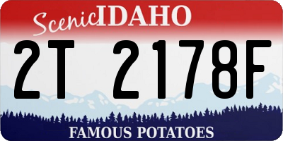 ID license plate 2T2178F