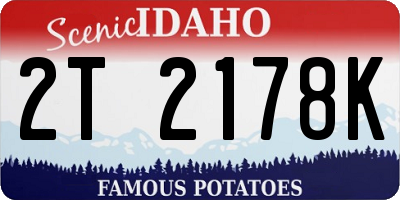 ID license plate 2T2178K