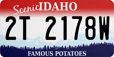 ID license plate 2T2178W