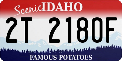ID license plate 2T2180F