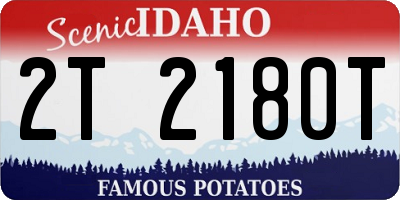 ID license plate 2T2180T