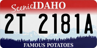ID license plate 2T2181A
