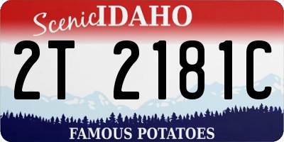 ID license plate 2T2181C