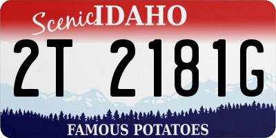 ID license plate 2T2181G