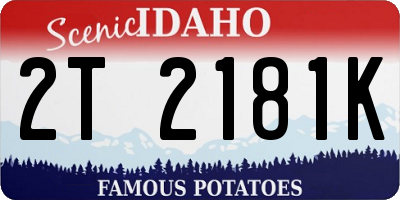 ID license plate 2T2181K