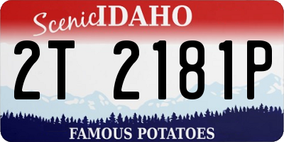 ID license plate 2T2181P