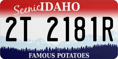ID license plate 2T2181R