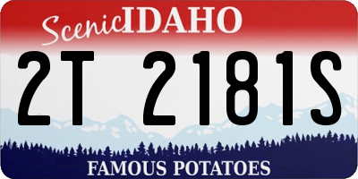 ID license plate 2T2181S