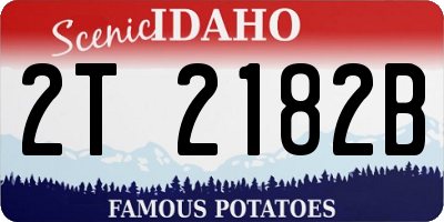 ID license plate 2T2182B