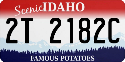 ID license plate 2T2182C