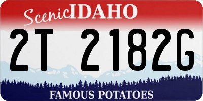 ID license plate 2T2182G