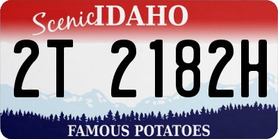ID license plate 2T2182H