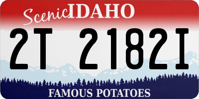 ID license plate 2T2182I