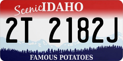 ID license plate 2T2182J