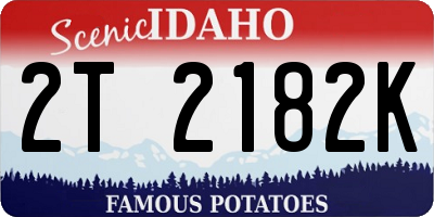 ID license plate 2T2182K