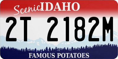 ID license plate 2T2182M