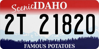 ID license plate 2T2182O