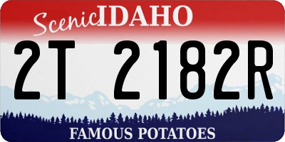 ID license plate 2T2182R