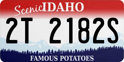 ID license plate 2T2182S