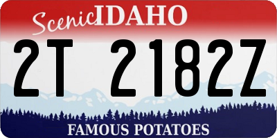 ID license plate 2T2182Z