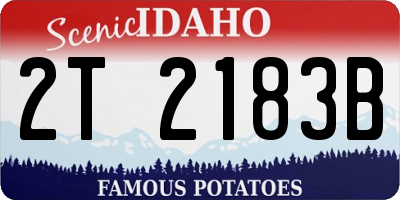 ID license plate 2T2183B