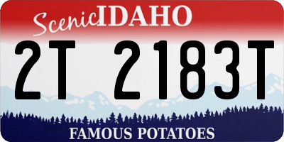 ID license plate 2T2183T