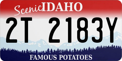 ID license plate 2T2183Y